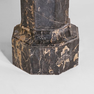 Lot 78 - A Marmo Portoro marble octagonal pedestal column