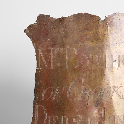 Lot 18 - A George III gilt-copper coffin plate