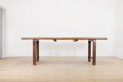 Lot 443 - A provincial oak and beech farmhouse table