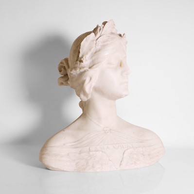 Lot 79 - An Art Nouveau carved marble bust