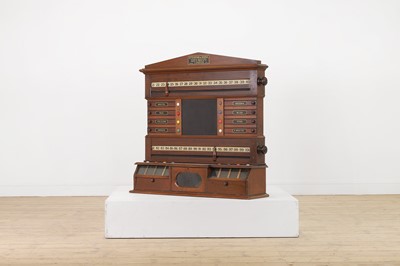 Lot 181 - A late Victorian mahogany life pool board by Stevens & Sons of London