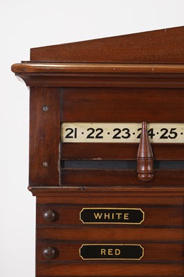 Lot 181 - A late Victorian mahogany life pool board by Stevens & Sons of London