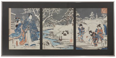 Lot 324 - Utagawa Kunisada 'Toyokuni III' (Japanese, 1786-1865) and Utagawa Hiroshigi (Japanese, 1797-1858)