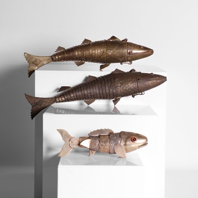 Lot 263 - A silver articulated fish