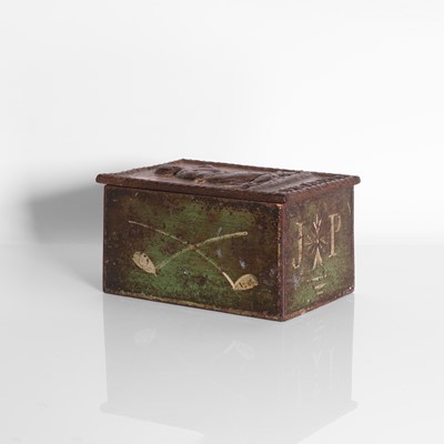 Lot 72 - A cast iron anti-slavery tobacco box