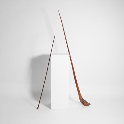 Lot 127 - Two bamboo opium pipes