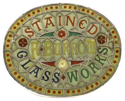 Lot 111 - A stained and leaded glass panel