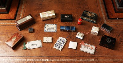 Lot 151 - A group of metal stamp boxes