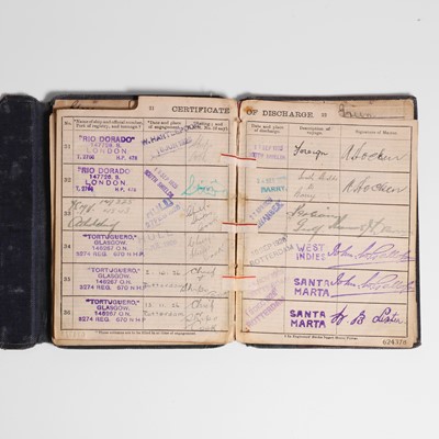 Lot 299 - A 'Continuous Certificate of Discharge' for Charles Green