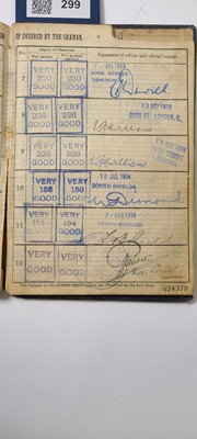 Lot 299 - A 'Continuous Certificate of Discharge' for Charles Green