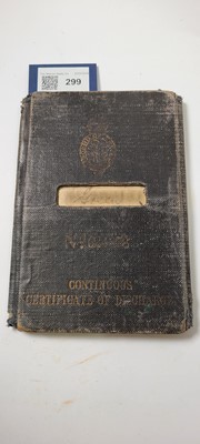 Lot 299 - A 'Continuous Certificate of Discharge' for Charles Green