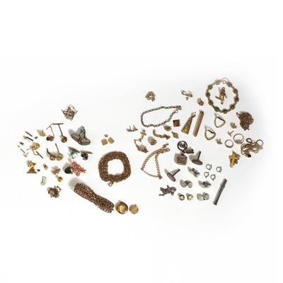 Lot 1335 - A collection of gold and costume jewellery