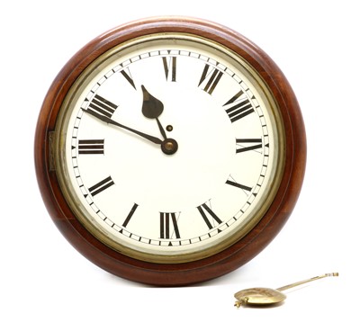 Lot 293 - A walnut single fusee wall clock