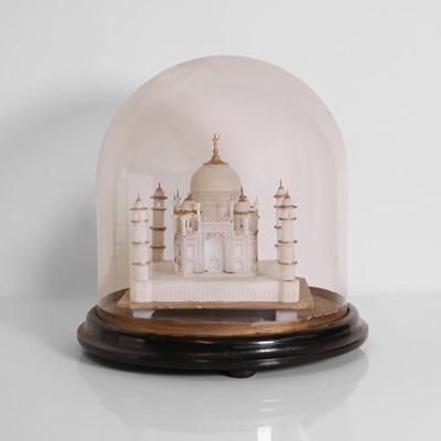Lot 138 - A carved alabaster model of the Taj Mahal