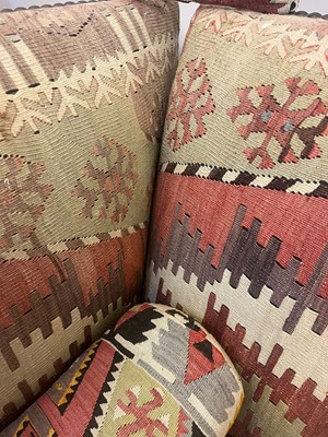 Lot 7 - A kilim-upholstered Knole sofa by George Smith