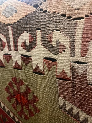 Lot 7 - A kilim-upholstered Knole sofa by George Smith