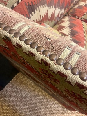 Lot 7 - A kilim-upholstered Knole sofa by George Smith