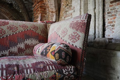 Lot 7 - A kilim-upholstered Knole sofa by George Smith