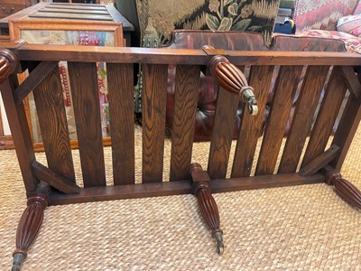Lot 6 - A Regency-style mahogany and leather stool