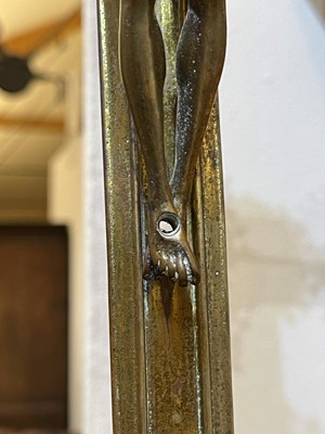 Lot 26 - A gilt-brass and enamel altar crucifix in the manner of A W N Pugin
