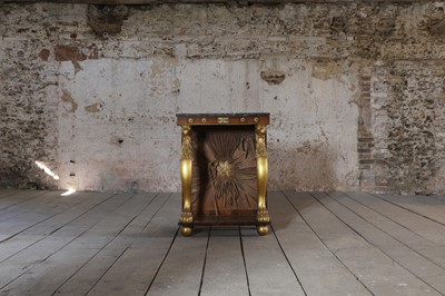 Lot 12 - A rosewood and parcel-gilt pier table