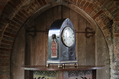 Lot 3 - A Regency ebonised table clock