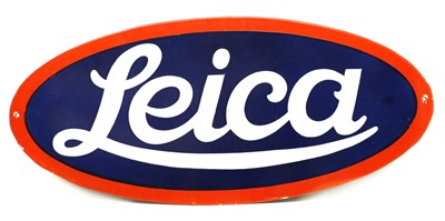 Lot 165 - A Leica enamel sign