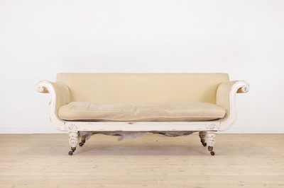 Lot 500 - A Regency-style painted settee