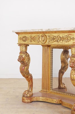 Lot 502 - A giltwood console table