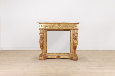 Lot 502 - A giltwood console table