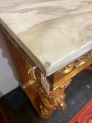Lot 502 - A giltwood console table