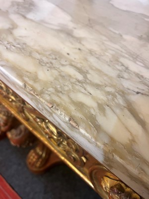 Lot 502 - A giltwood console table