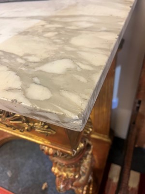 Lot 502 - A giltwood console table