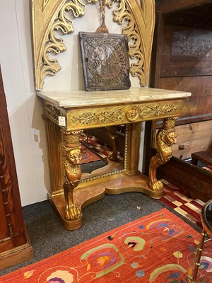 Lot 502 - A giltwood console table