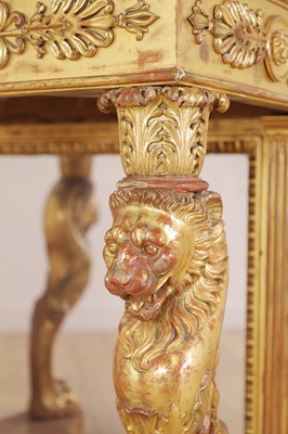 Lot 502 - A giltwood console table