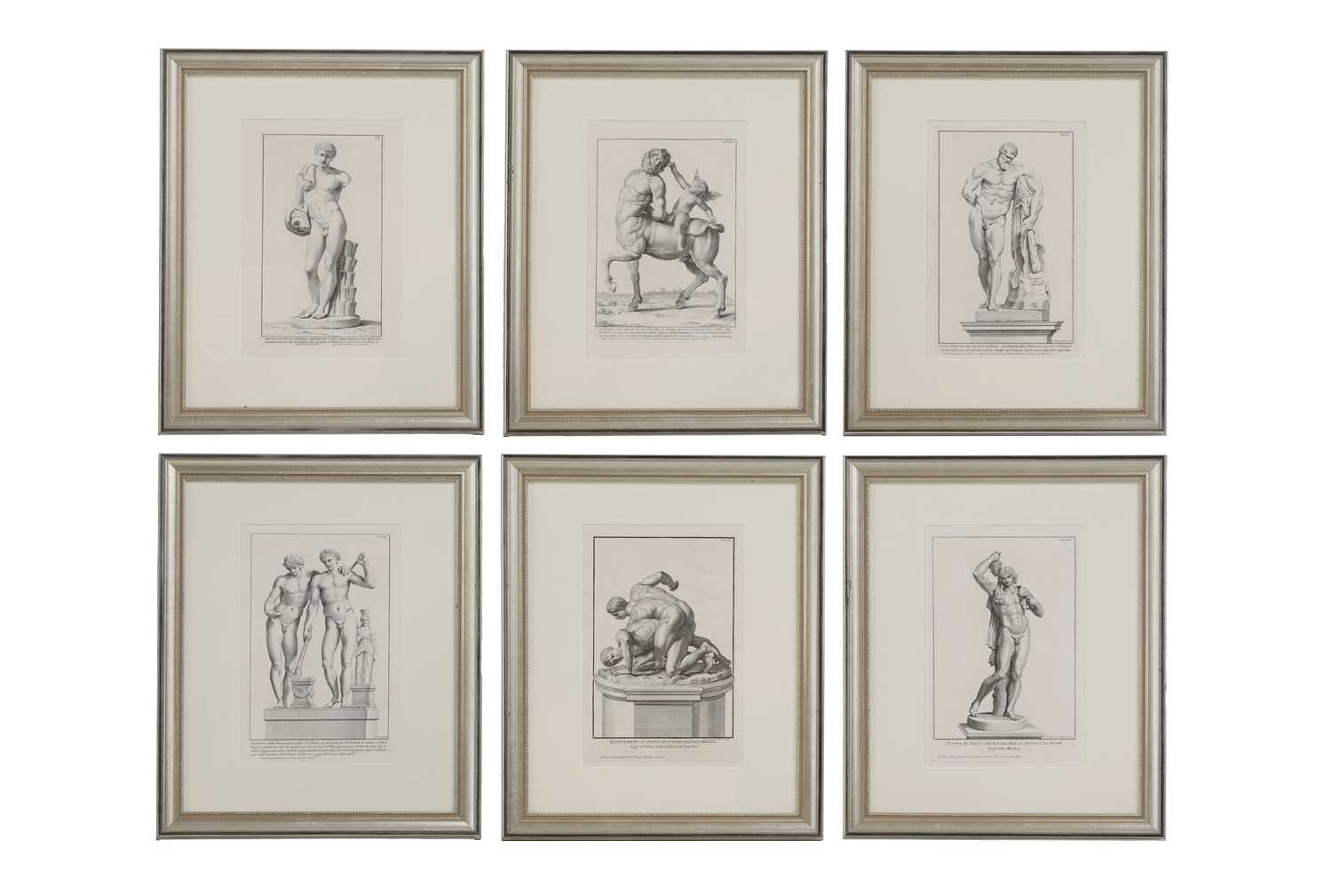 Lot 516 - A set of six engravings of classical statues