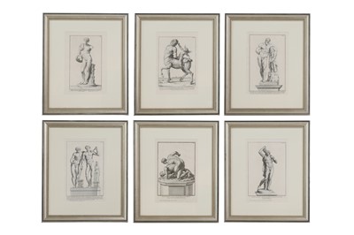 Lot 516 - A set of six engravings of classical statues