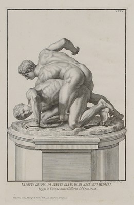 Lot 516 - A set of six engravings of classical statues