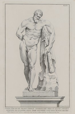 Lot 516 - A set of six engravings of classical statues