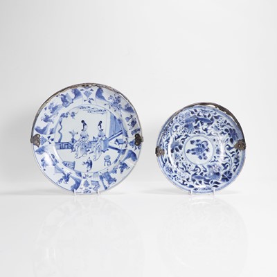 Lot 39 - Two Chinese blue and white plates