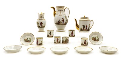 Lot 254 - A Paris porcelain part-tea and coffee service