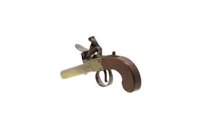 Lot 85 - A brass box lock pistol