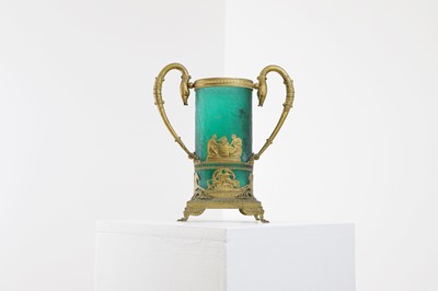 Lot 128 - An Empire glass and gilt-metal vase