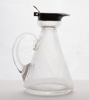 Lot 50A - A glass and silver-mounted whisky noggin