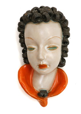 Lot 78 - A Goldscheider terracotta wall mask