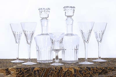 Lot 322 - A suite of Baccarat 'Navarre' glasses