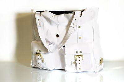 Lot 340 - A Mulberry white vinyl large Roxanne tote