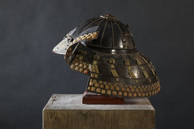 Lot 115 - A Japanese suji bachi kabuto (ridged helmet)