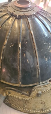 Lot 115 - A Japanese suji bachi kabuto (ridged helmet)
