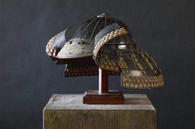 Lot 115 - A Japanese suji bachi kabuto (ridged helmet)